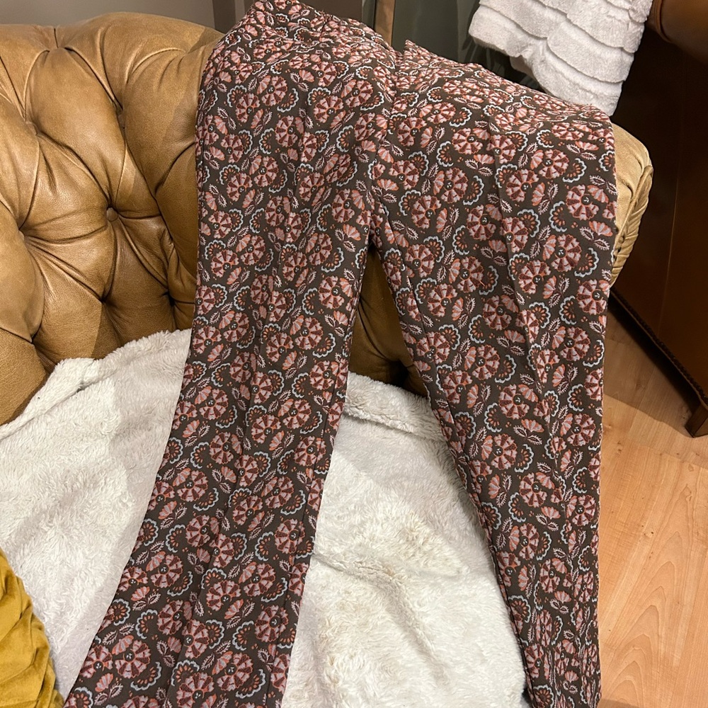 COPY - Anthropologie Brown and Cream Slim Pants